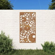 shumee Zahradní nástěnná dekorace 105x55cm cortenová ocel Ozubené kolo