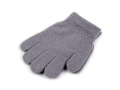 Kraftika 1pár šedá dětské pletené rukavice, přechodní zimní