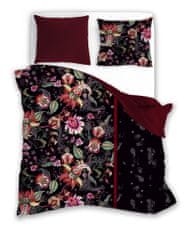 FARO Textil Bavlněné povlečení Elegant 022 160x200 červeno-černé