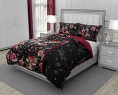 FARO Textil Bavlněné povlečení Elegant 022 160x200 červeno-černé