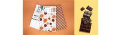 FARO Textil Sada 3 kuchyňských utěrek Kuke Chocolate 005 40x60 cm hnědá