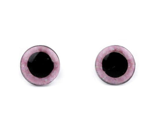 Kraftika 10sada (22) pudrová ab oči glitrové s pojistkou 10 mm