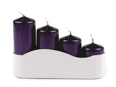 Kraftika 1sada fialová purpura perleť adventní svíčky sestupné
