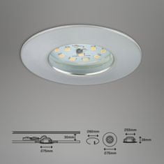 BRILONER BRILONER 3ks sada LED vestavné svítidlo, pr. 7,5 cm, 6,5 W, hliník IP44 BRI 7295-039