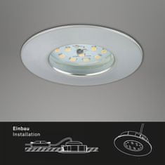BRILONER BRILONER 3ks sada LED vestavné svítidlo, pr. 7,5 cm, 5,5 W, hliník IP44 BRI 7231-039