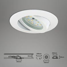 BRILONER BRILONER 3ks sada LED vestavné svítidlo, pr. 8,2 cm, 4,8 W, bílé BRI 7209-036