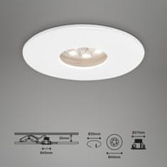 BRILONER BRILONER 3ks sada LED vestavné svítidlo, pr. 4,5 cm, 1,8 W, bílé IP44 BRI 7240-036