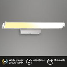 BRILONER BRILONER LED nástěnné svítidlo, s CCT svítidlo LED panel, stmívatelné 52,5 cm, 15 W, matný nikl-chrom BRILO 3723-012