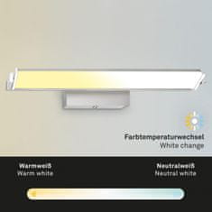 BRILONER BRILONER LED nástěnné svítidlo, s CCT svítidlo LED panel, stmívatelné 52,5 cm, 15 W, matný nikl-chrom BRILO 3723-012