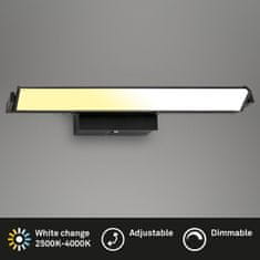 BRILONER BRILONER LED nástěnné svítidlo, s CCT svítidlo LED panel, stmívatelné 52,5 cm, 15 W, černá BRILO 3723-015