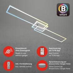 BRILONER BRILONER CCT LED stropní svítidlo, 110 cm, 40 W, 5200 lm, hliník BRILO 3538-019