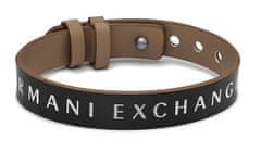 Armani Exchange Stylový pánský kožený náramek AXG0108040