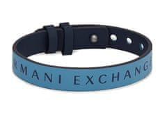 Armani Exchange Stylový pánský kožený náramek AXG0106040