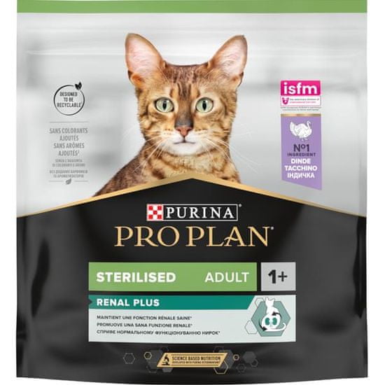 Purina Pro Plan Cat Adult Sterilised Renal Plus krůta 400 g