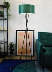 LYSNE.PL Moderní stojací lampa s nožním spínačem, Stativ na čtení, E27, 60W, 230V, barvy, PARYŻ, černý rám , zelená