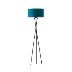 LYSNE.PL Moderní stojací lampa s nožním spínačem, Stativ na čtení, E27, 60W, 230V, barvy, PARYŻ, černý rám , námořní modrá
