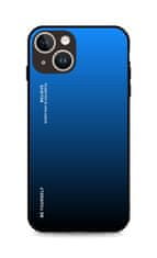 TopQ Kryt LUXURY iPhone 15 pevný duhový modrý 105094