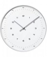 Foxter 1228 Nástěnné hodiny 30 cm stříbrnobílá