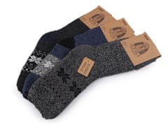 Kraftika 3pár (vel. 43-47) mix náhodný pánské ponožky thermo alpaka,