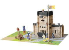 Jeujura Dřevěná stavebnice 270 dílů hrad s katapultem