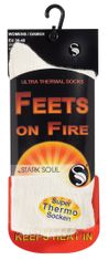 STARK SOUL® Stark Soul Ponožky dámské FEETS ON FIRE - bílé