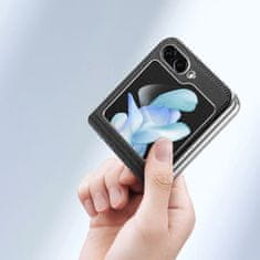 Dux Ducis Bril z eko kůže obal na Samsung Galaxy Z Flip 5 Black