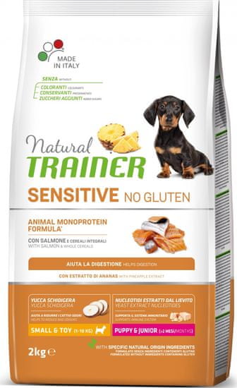 TRAINER Trainer Natural Sensitive No gluten Puppy&Jun Mini losos 2kg