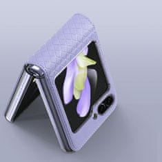 Dux Ducis Bril z eko kůže obal na Samsung Galaxy Z Flip 5 Purple