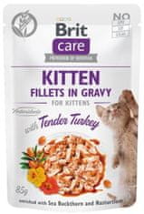 shumee Brit Care Cat Filety v Gravy Kitten Tender Turkey 85g