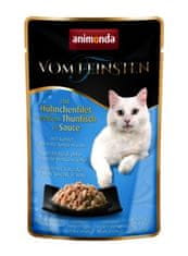 shumee ANIMONDA Vom Feinsten Classic Cat příchuť: kuřecí řízek + bílý tuňák v omáčce - 50g sáček