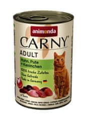 shumee ANIMONDA Carny Adult příchuť: kuře, krůta, králík - mokré krmivo pro kočky - 400g