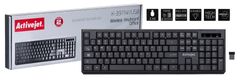 shumee Bezdrátová klávesnice Activejet K-3911W černá, napájená 1x 1,5V AAA baterií
