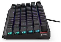 Endorfy herní klávesnice Thock 75% Red / RGB / red sw. / drátová / CZ / SK layout / zkrácená /černá