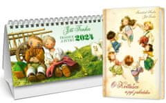 Klára Trnková: Trnkův stolní kalendář 2024 - + O Květušce a její zahrádce
