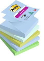3M Samolepicí bloček "Super Sticky Oasis" mix barev, "Z", 76 x 76 mm, 5x 90 listů, 7100258791