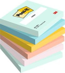 3M Samolepicí bloček "Beachside", mix pastelových barev, 76 x 76 mm, 6x 100 listů, 7100259201