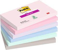 3M Samolepicí bloček "Super Sticky Soulful", mix pastelových barev, 76 x 127 mm, 6x 90 listů, 7100259202