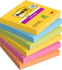 3M Samolepicí bloček "Super Sticky Carnival", mix barev, 76 x 76 mm, 6x 90 listů, 7100259230
