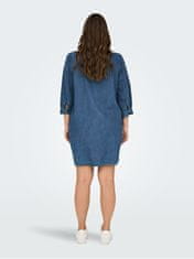 Only Carmakoma Dámské šaty CARFELICA Regular Fit 15281042 Medium Blue Denim (Velikost 46)