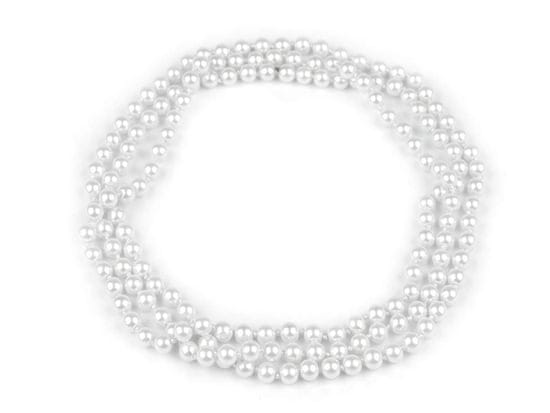 Kraftika 1ks bílá perlový náhrdelník dlouhý, retro, náhrdelníky