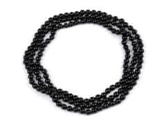 Kraftika 1ks černá perlový náhrdelník dlouhý, retro, náhrdelníky