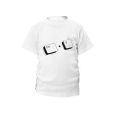 Happy Glano Dětské triko CTRL+V - bílá Velikost miminka: 6 let
