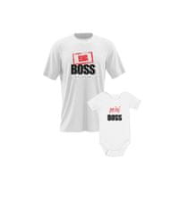 Happy Glano Dětské triko Mini Boss - bílá Velikost miminka: 2 roky