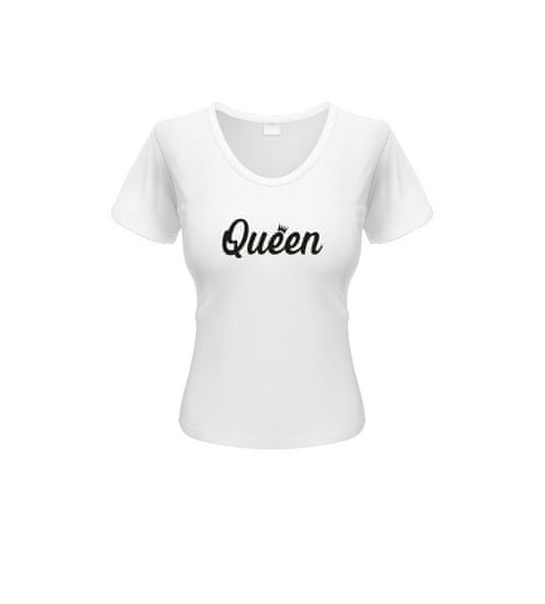 Happy Glano Dámské triko Queen - bílá