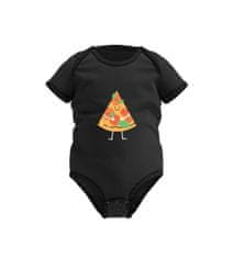 Happy Glano Dětské triko Pizza - černá Velikost miminka: 6-12 měsíců