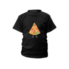 Happy Glano Dětské triko Pizza - černá Velikost miminka: 6-12 měsíců
