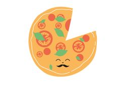 Happy Glano Pánské triko Pizza - černá Pánská velikost: XL