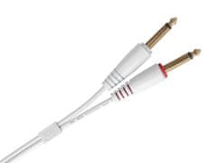 UDG Gear Ultimate Audio Cable Set 1/4'' Jack - 1/4'' Jack White Straight 1,5m