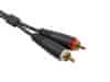 Ultimate Audio Cable Set RCA - RCA Black Straight 1,5m