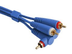 UDG Gear Ultimate Audio Cable Set RCA Straight - RCA Angled Blue 3m